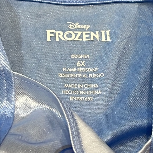 Disney Frozen II Blue and Silver Princess Dress Size 6X - Picture 6 of 9